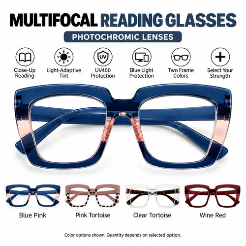 Unisex Progressive Multifocal Photochromic Reading Eyeglasses 👓