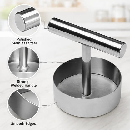 Stainless Steel Burger Press - Nonstick Burger Patty Maker Mold 🍔