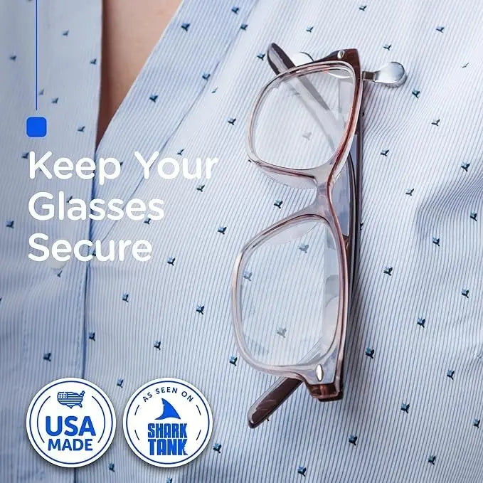 Magnetic Glasses Holder - Premium Strength Magnetic Hold - Fits All Frames - Lifetime Warranty 🕶️