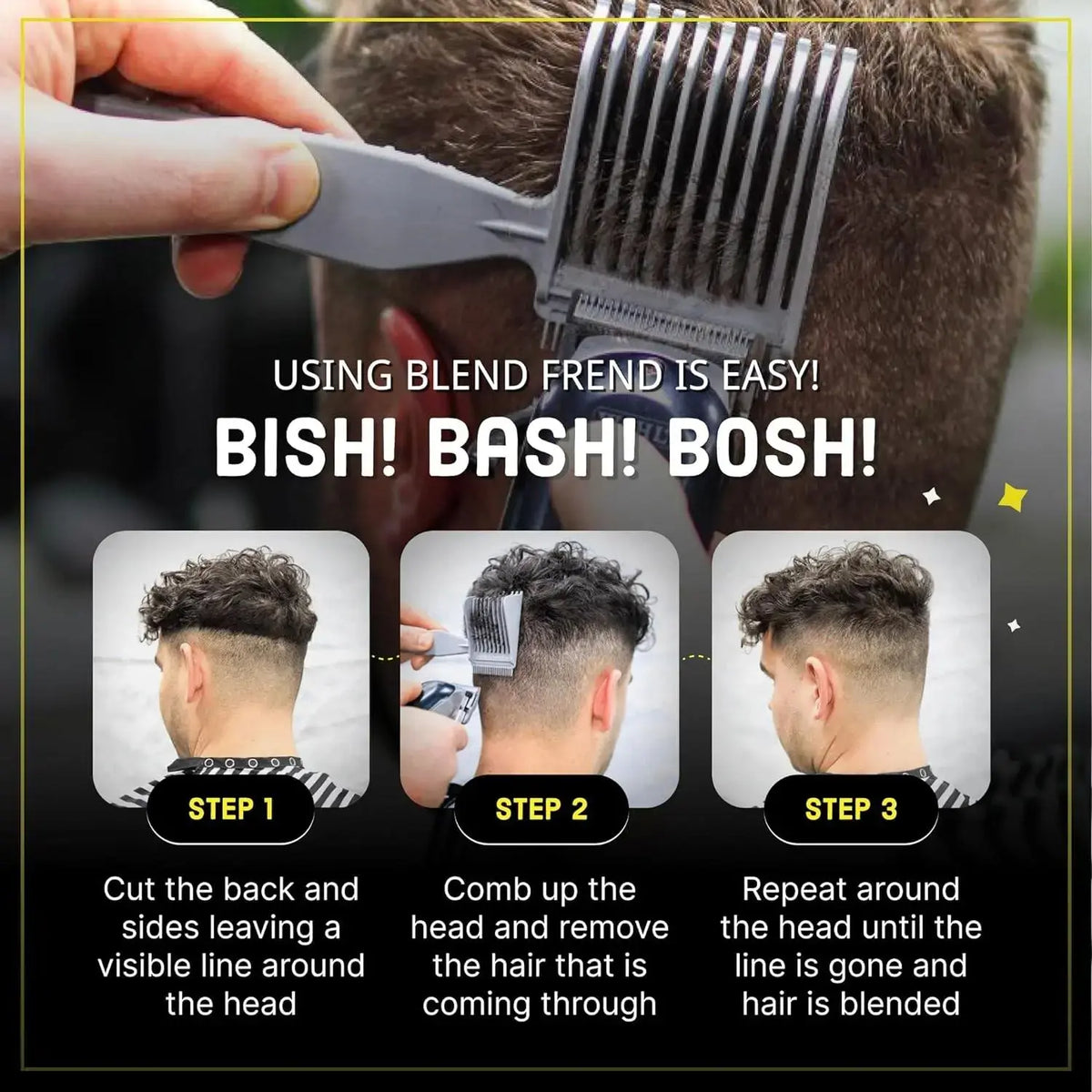 Unisex 4-Piece Hair Cutting Guide Kit - Professional Barber Haircare Equipment ✂️