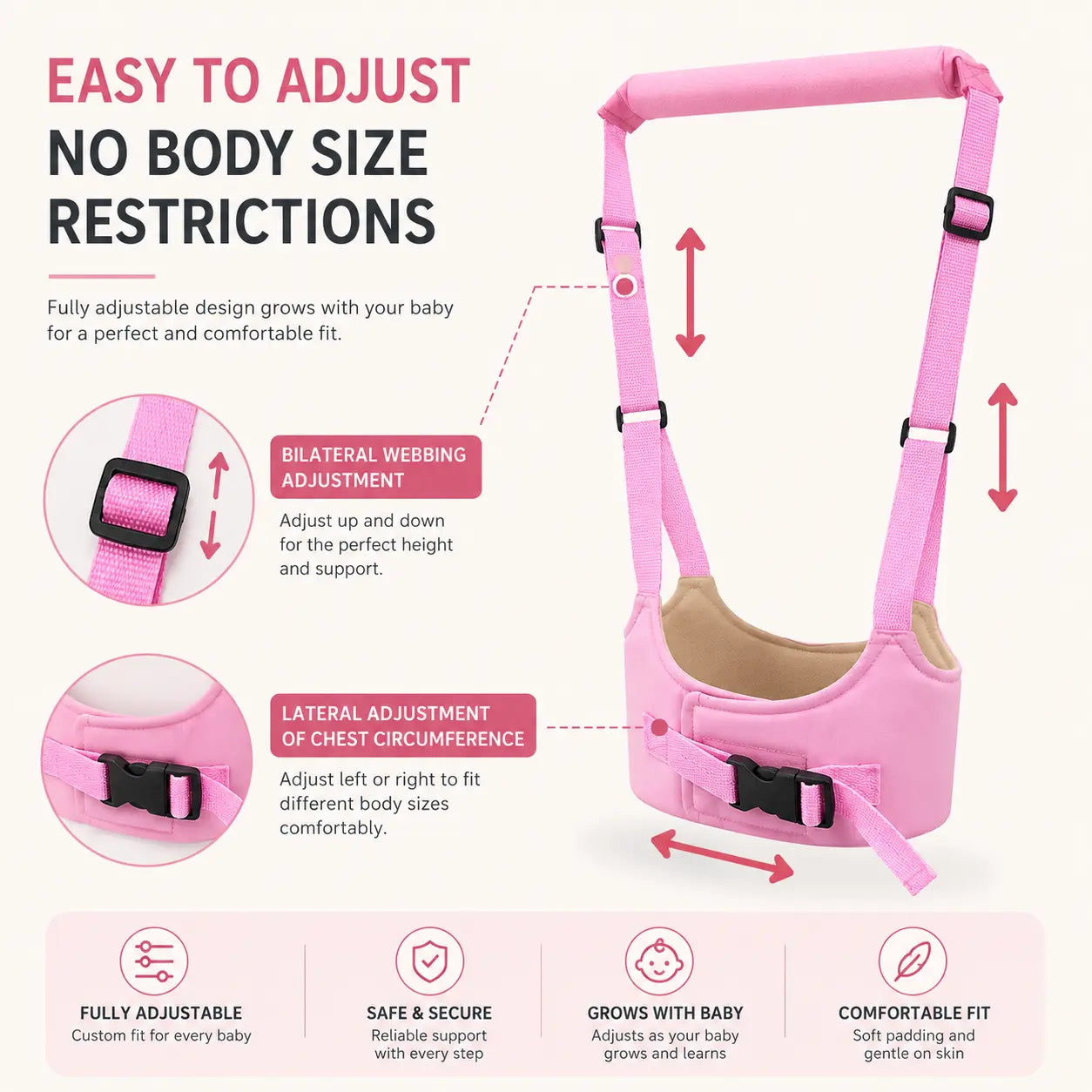 Walking Assistant Harness, Walking Learning Belt Helper Walker Wings Safety Walking Harness Walker 👶