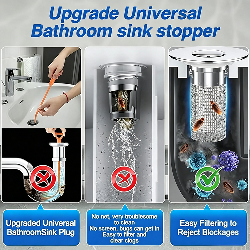 Bathroom Sink Drain Strainer, Pop Up Sink Drain Strain, Bathroom Sink Stopper✨