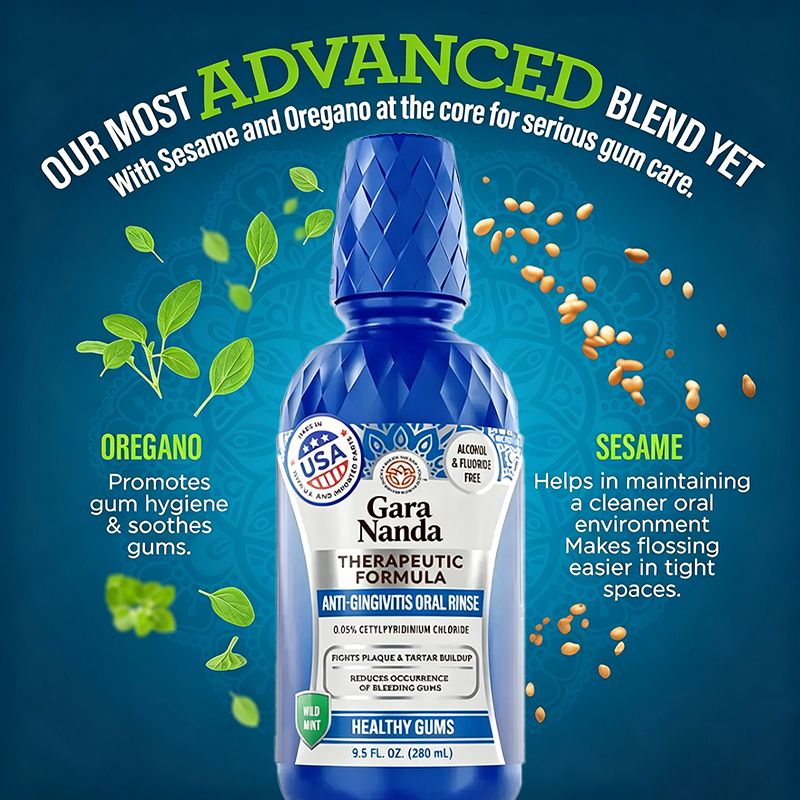 Anti-Gingivitis Oral Rinse with 0.05% CPC, Alcohol & Fluoride Free Therapeutic Mouthwash🦷