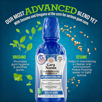 Anti-Gingivitis Oral Rinse with 0.05% CPC, Alcohol & Fluoride Free Therapeutic Mouthwash🦷
