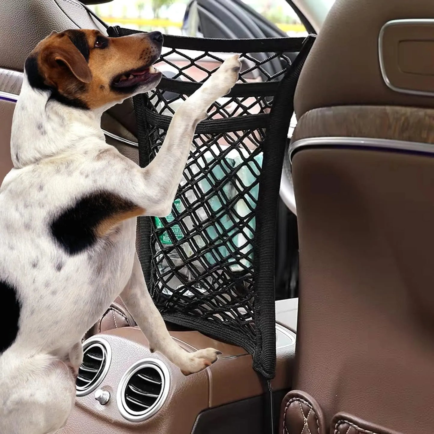 Universal 2 Layer Car Seat Net Storage Mesh Organizer Stretchy Fine Cargo Net Hook Pouch Holder🚗