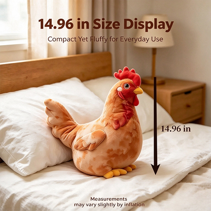 Chicken-Shaped Plush Pillow - Cute Hen Stuffed Animal, Realistic Look Home Decorative Cushion 🐔