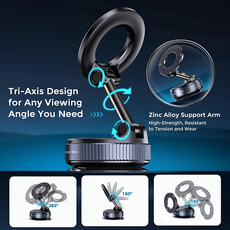 2.0 Foldable Magnetic Car Phone Holder with N52 Magnets🧲