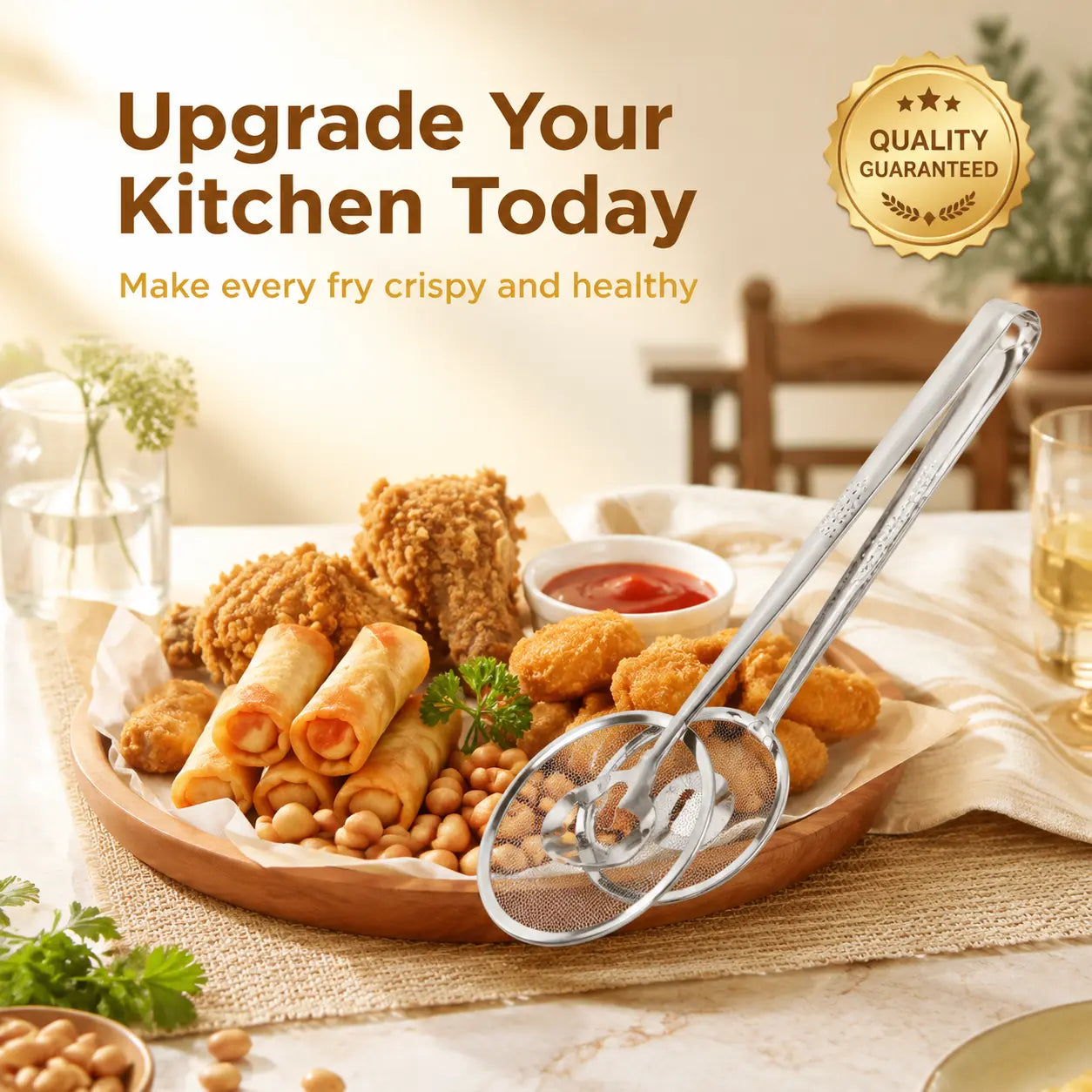 2‑in‑1 Oil‑Frying Filter Clip, Kitchen Food Strainer Tongs for Fried Food 🍳