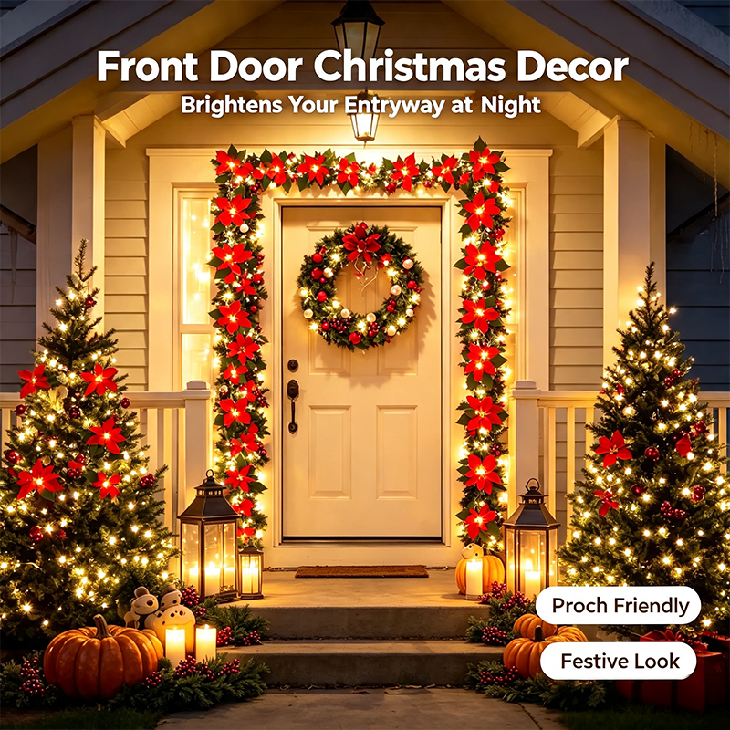 Christmas LED Garland String Lights – Festive Home Decor and Merry Christmas Ornament 🎄