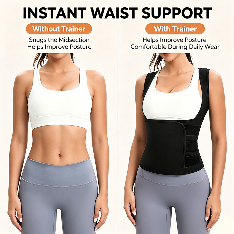 Women's Zip‑Up Compression Shapewear Vest - Athletic Active Tops with Built✨