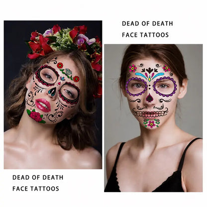Dia De Los Muertos Temporary Face Tattoos 💀