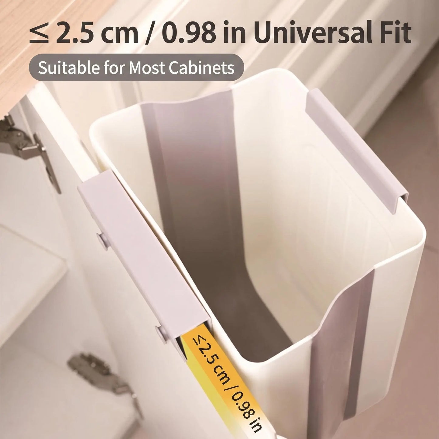 2026 New Hanging Bin for Kitchen Cabinet Doors, Plastic Folding Garbage Bin for Cabinet🗑️