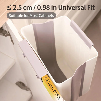2026 New Hanging Bin for Kitchen Cabinet Doors, Plastic Folding Garbage Bin for Cabinet🗑️