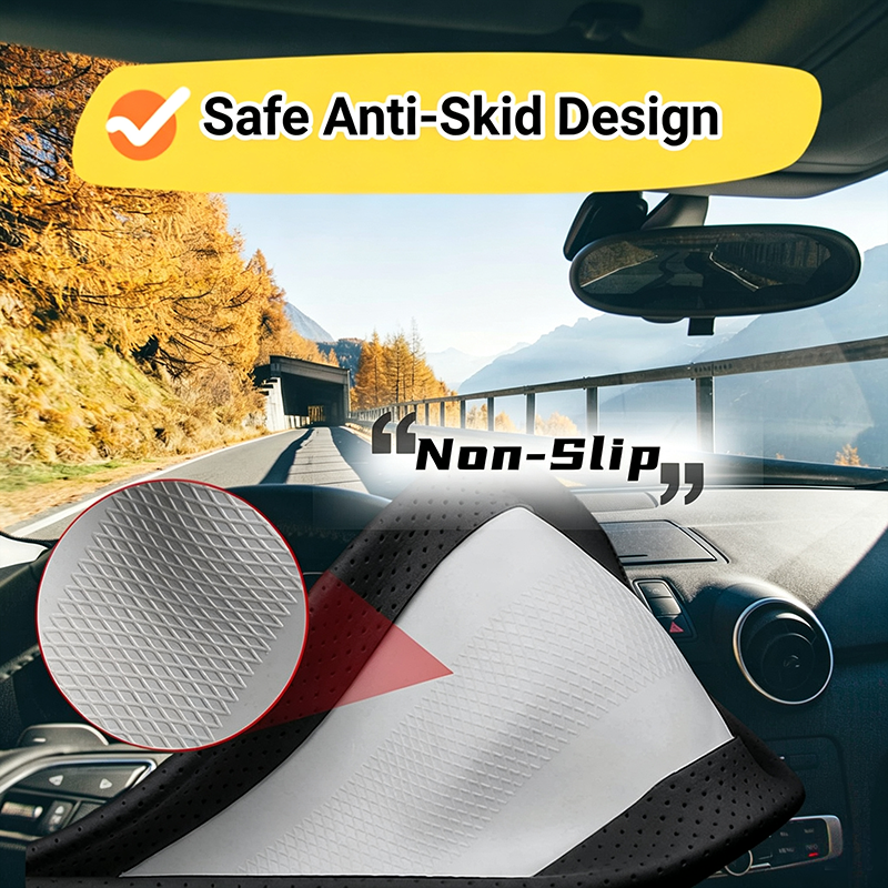 Universal Silicone Steering Wheel Cover, Non‑Slip Soft Grip All Season Car Steering Wheel Protector 🚗