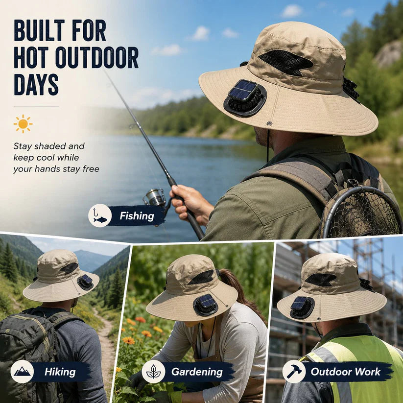 2026 Ultralight Solar Fan Sun Hat | Father's Day Gift
