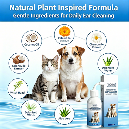 Gentle Pet Ear Wash | Odor-Free Cleaning for Dogs & Cats🐾