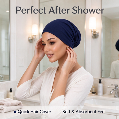 Humwam 3-Pack Women's Solid Jersey Hijab Flat Top Cap 🧕