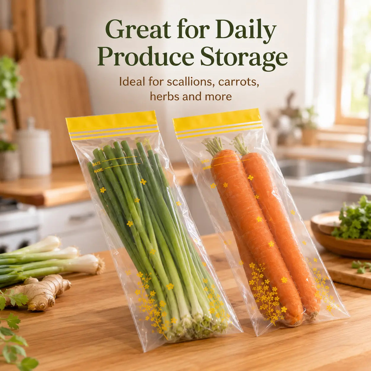 15PCS Thick Double Seal Food Storage Bags, Reusable Self-Sealing Pouches 🥡