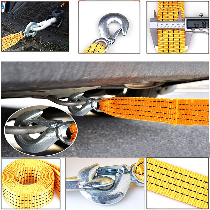Car Tow Strap - 4m Length, 5-Ton Double-Layer Thick Off-Road Towing Recovery Strap 🚙