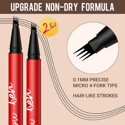 2-Pack Eyebrow Pens – Best Value Brow Pen Set, 4-Tip Natural Hair-Like Strokes, All-Day Wear🖌️
