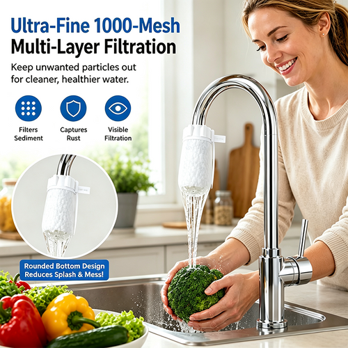 50 cotton filter bags disposable Cotton Faucet Filter Bags with 10 fastening straps💧
