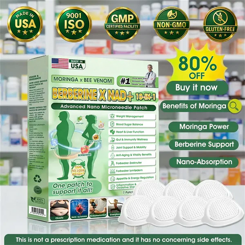 🧑⚕️🩺 Moringa · Berberine × NAD+10-in-1 Advanced Nano Microneedle Patch — Once Daily, Visible Results in 7 Days ✨