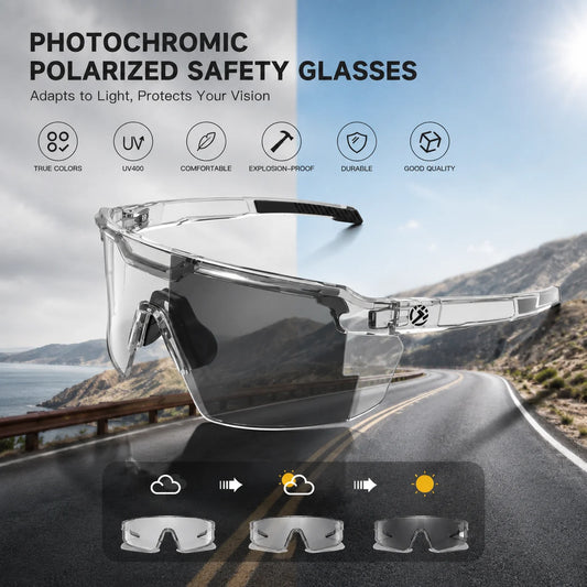 ☀️UV400 Photochromic Polarized Safety Glasses