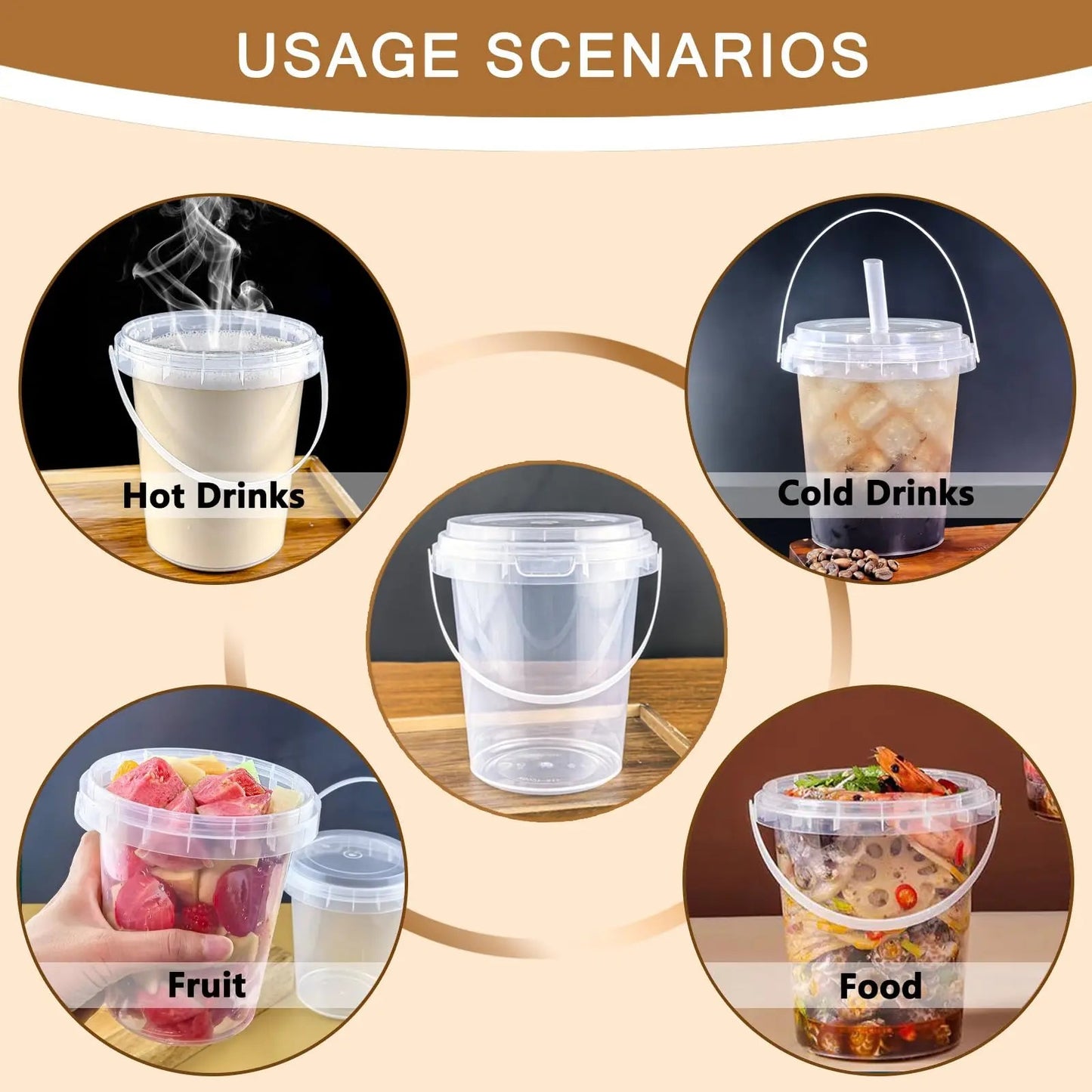 Mega 33.81oz 5 PCS-ounce stackable party cups🥤