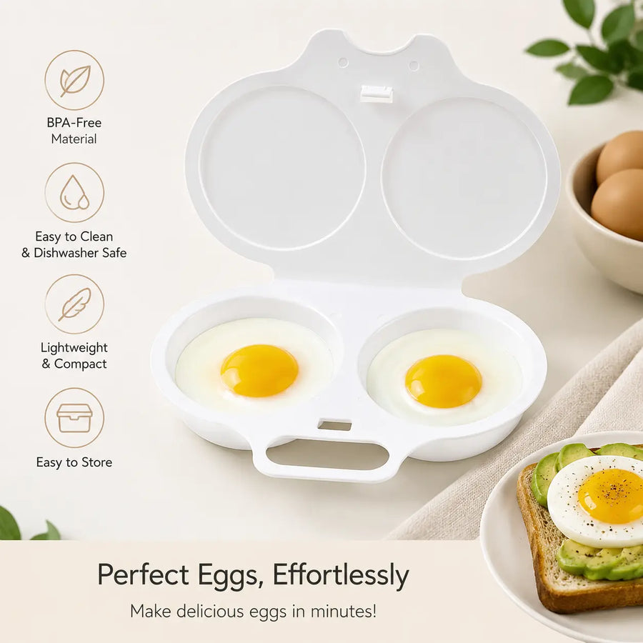 White microwave egg cooker