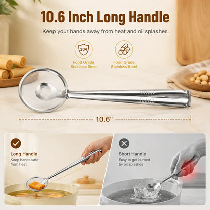 2‑in‑1 Oil‑Frying Filter Clip, Kitchen Food Strainer Tongs for Fried Food 🍳