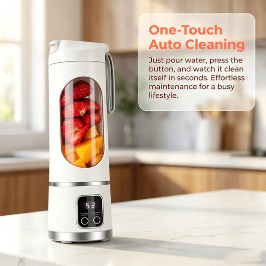 Portable 15.22 Oz USB Rechargeable Personal Blender with LED Display🥤