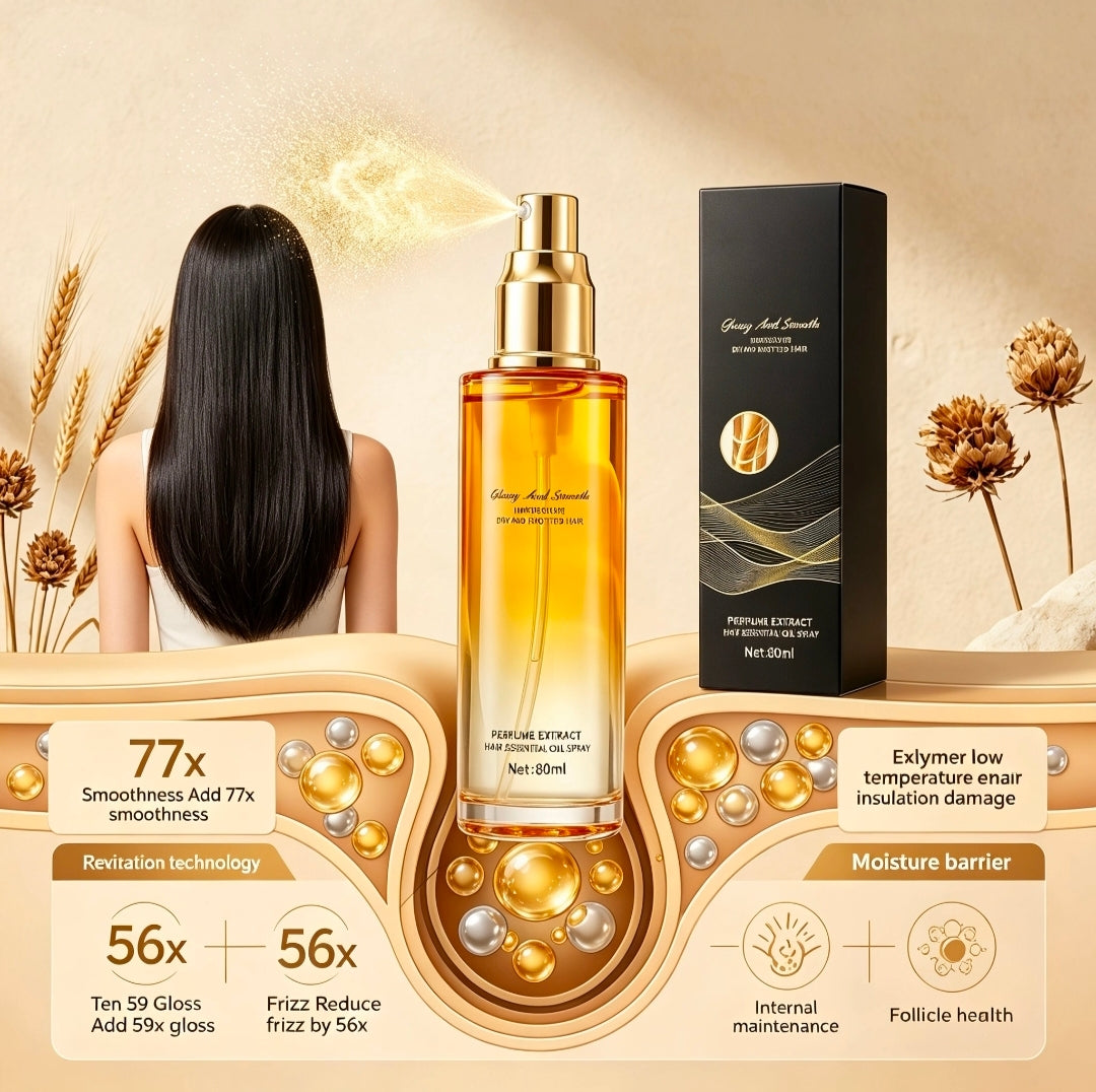 Bester Perfume Hair Essential Oil Spray | Anti-Frizz, Shine Boost Leave-In Hair Treatment✨