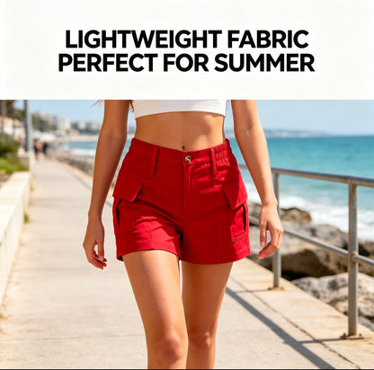 Women’s Summer Casual Cargo Shorts, Lightweight Multi-Pocket Utility Shorts👖