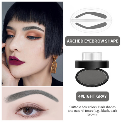 Instant Brow Stamp Kit, One Step Long Lasting Natural Eyebrow Powder Set 🖌️