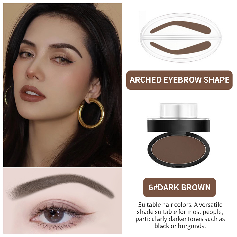 Instant Brow Stamp Kit, One Step Long Lasting Natural Eyebrow Powder Set 🖌️