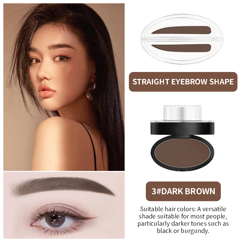Instant Brow Stamp Kit, One Step Long Lasting Natural Eyebrow Powder Set 🖌️