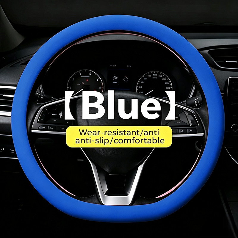 Universal Silicone Steering Wheel Cover, Non‑Slip Soft Grip All Season Car Steering Wheel Protector 🚗