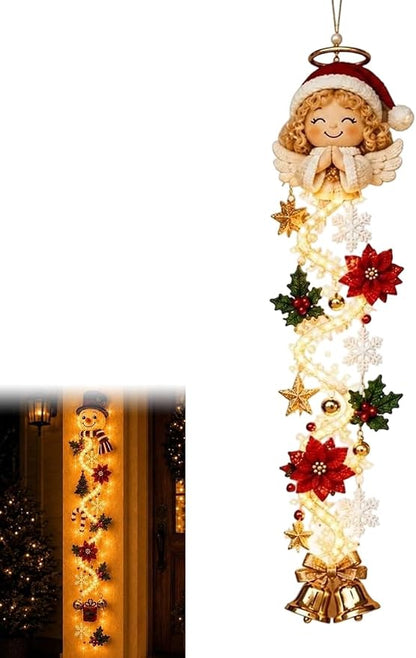 Glowing Christmas Door Hanger, Lighted Vertical Holiday Decor 🎄