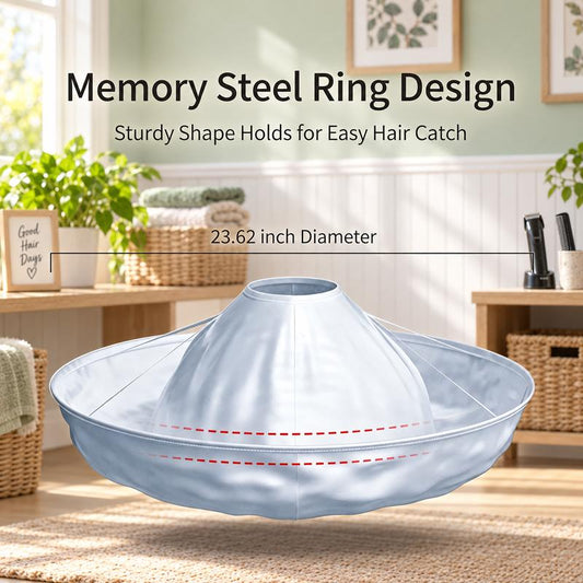 Portable Waterproof Hair Cutting Cape - Reusable Barber Bib Hair Catcher Apron for Household & Salon