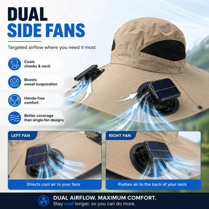 2026 Ultralight Solar Fan Sun Hat | Father's Day Gift