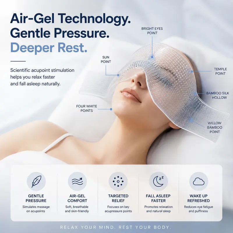 Lights Out Weighted Eye Mask – Strapless 360° Wraparound Sleep Mask💤