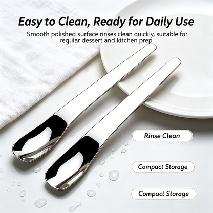 316L Stainless Steel Dessert Spade Spoon, Mirror Polished Thick Multi‑Purpose Spoon🥄