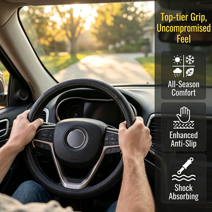 Universal Silicone Steering Wheel Cover, Non‑Slip Soft Grip All Season Car Steering Wheel Protector 🚗
