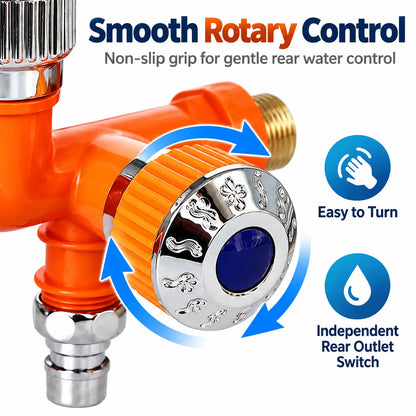 Dual Outlet Washing Machine Plastic Faucet, 1 In 2 Out Water Plastic Tap🚰