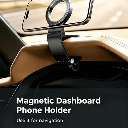 Magnetic Car Phone Holder | Dashboard & Sun Visor Foldable Mount📱