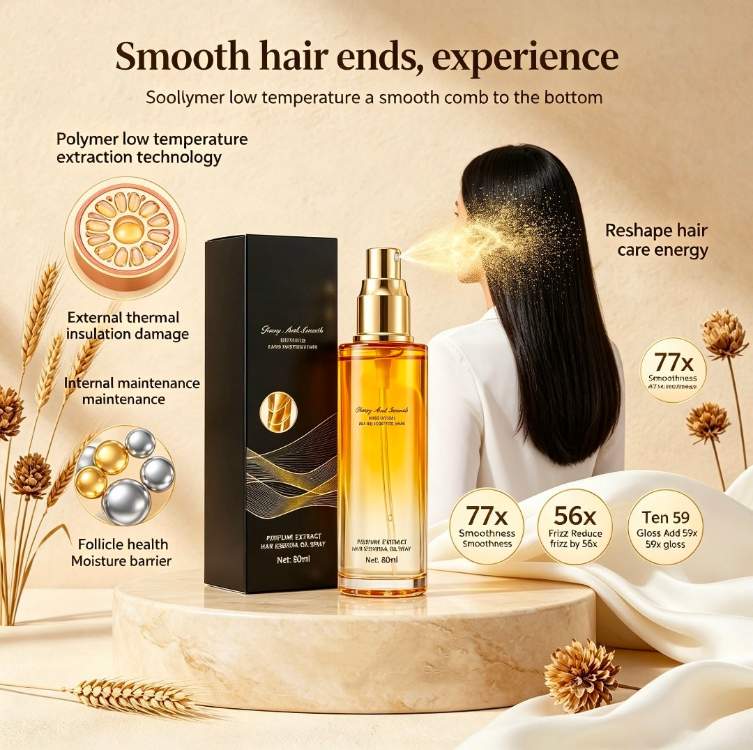 Bester Perfume Hair Essential Oil Spray | Anti-Frizz, Shine Boost Leave-In Hair Treatment✨