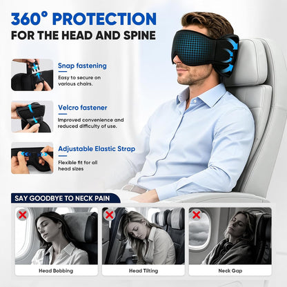 3-in-1 Airplane Sleep Support System - Carry On-Friendly Travel Bedding Accessory Set 💤