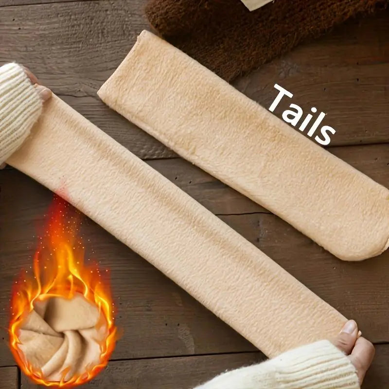 Women's Heavyweight Fuzzy Closed Fast-Heating Underwear Socks 🧦