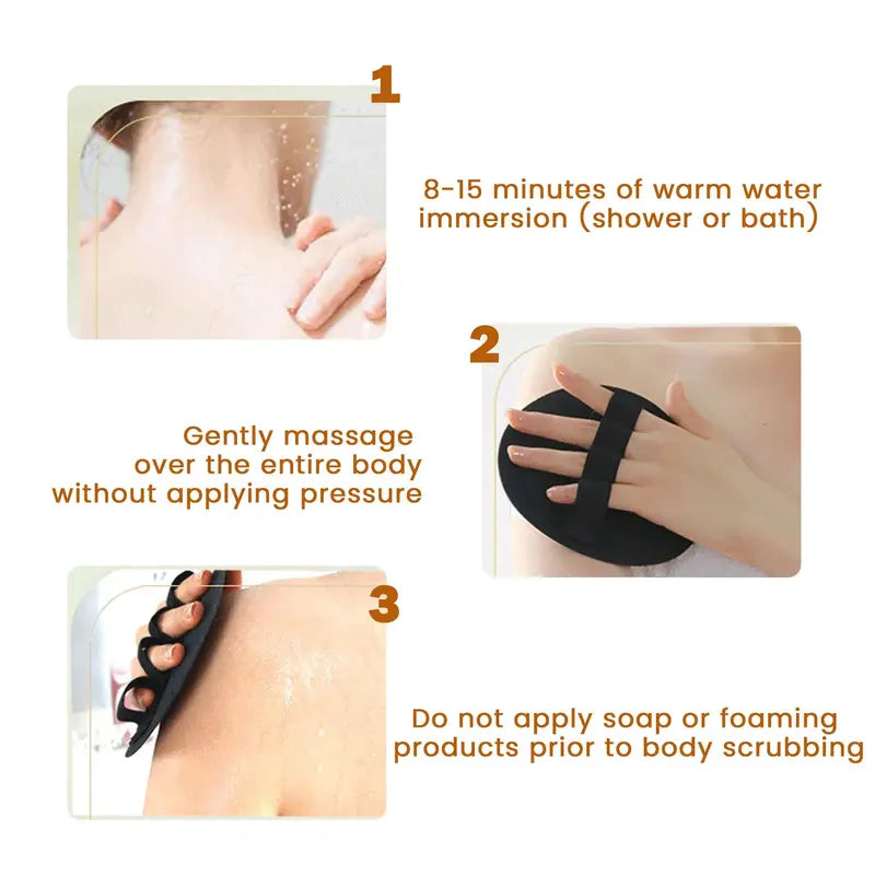 Gentle Exfoliating Bath Brush Efficient Body Cleansing for All Kinds of Skin-2 Packs