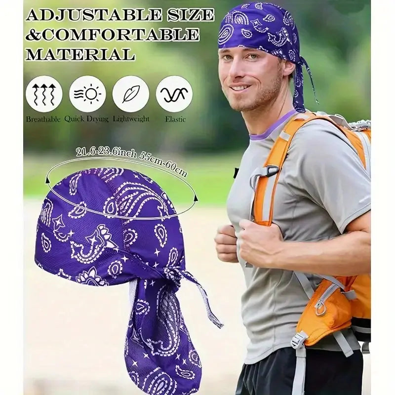 Printed Cooling Head Scarf Cap – Pirate Style